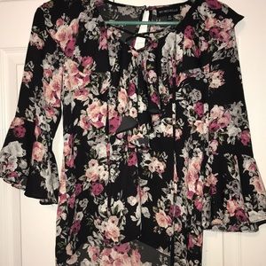 Flower printed shirt